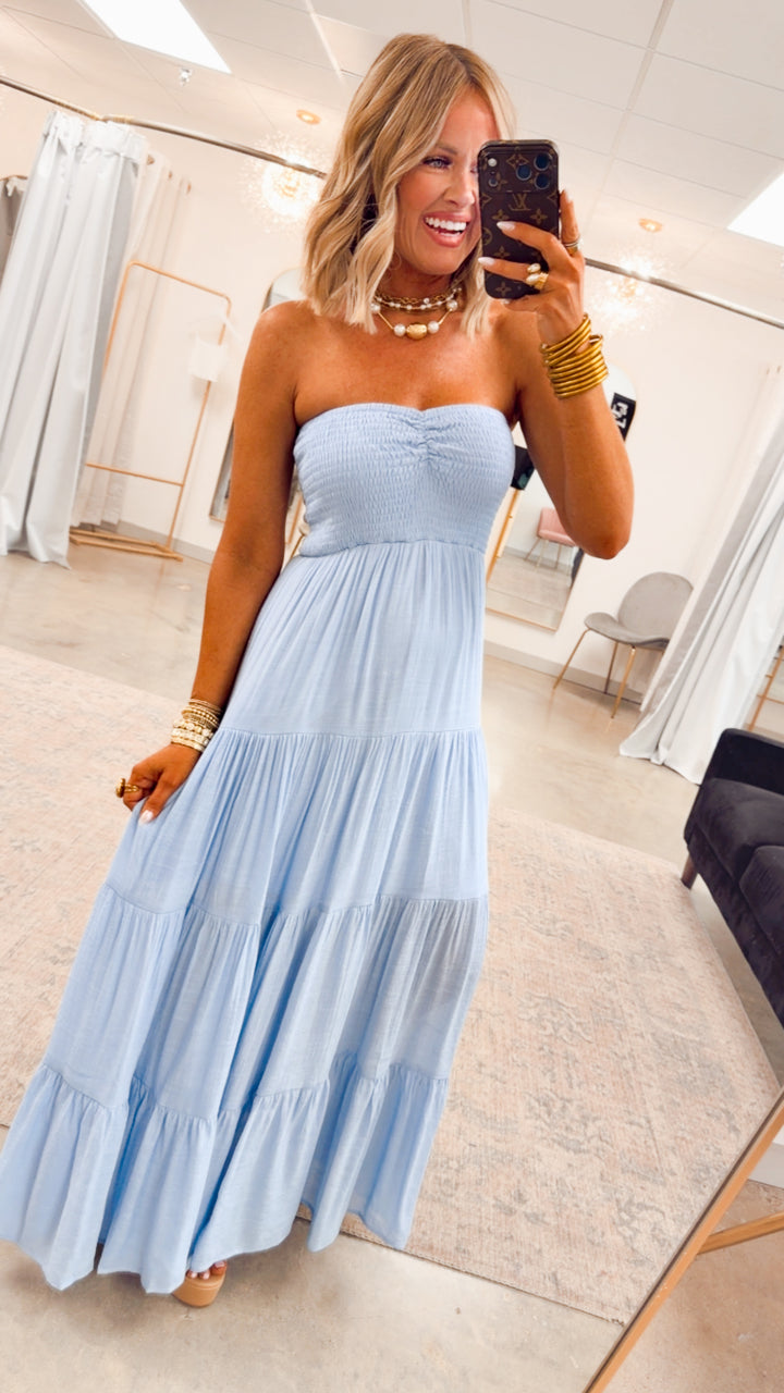 The Southern Charm Maxi Dress-Powder Blue