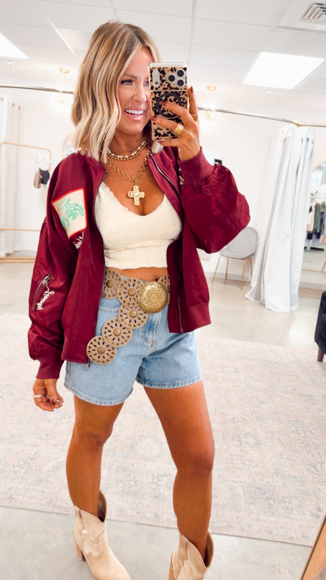 West League Bomber Jacket-Burgundy