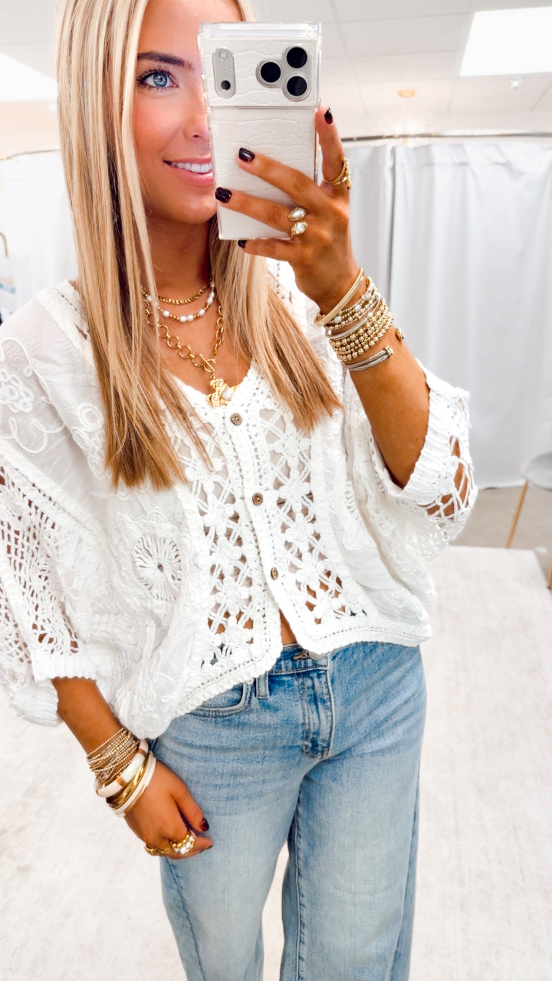 Crochet Me Pretty Cardigan-White