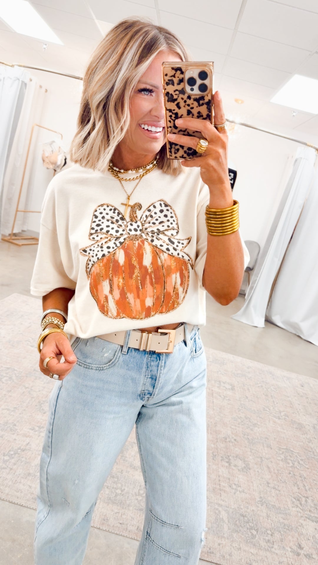 Pumpkin Bow Tee