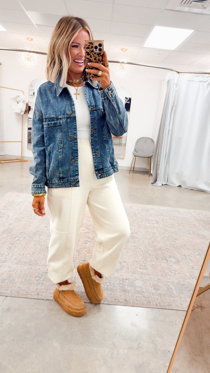 Easy Breeze Jogger Pants-Cream