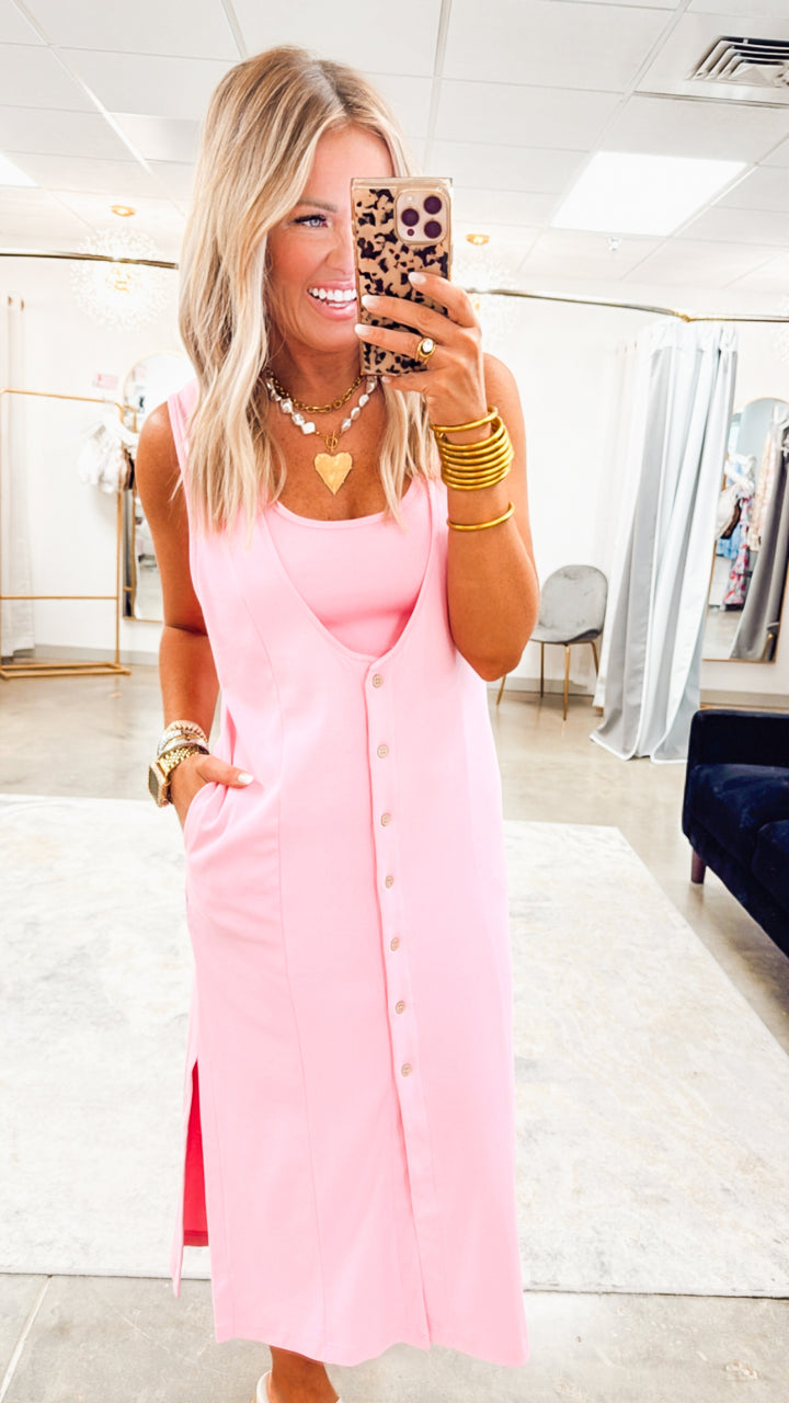Bailey Bralette & Midi Dress-Hibiscus