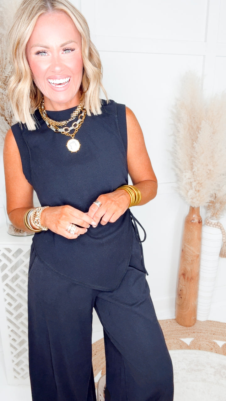 The Atlas Two Piece Set-Black