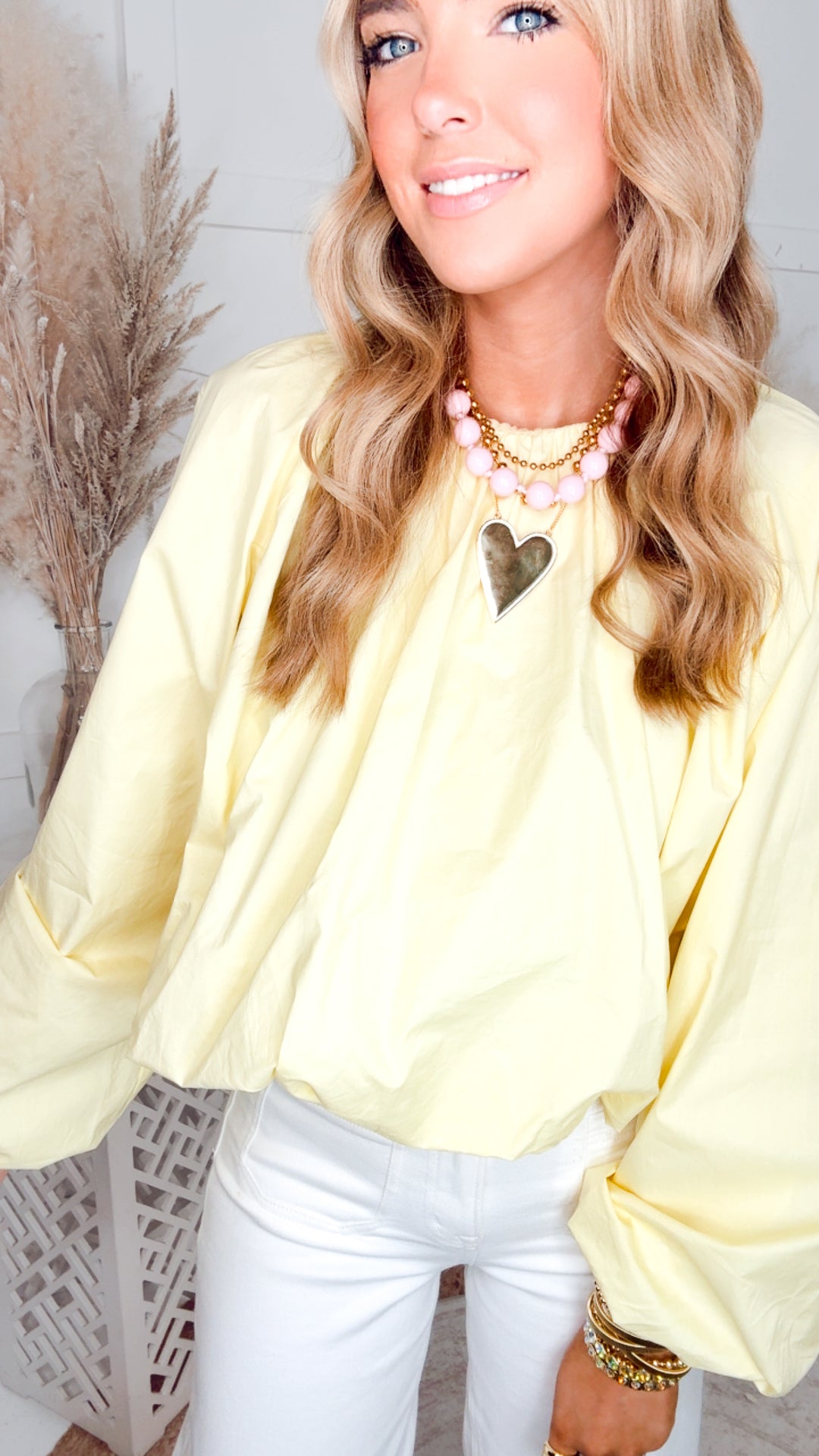 The Celeste Ruched Blouse-Lemon