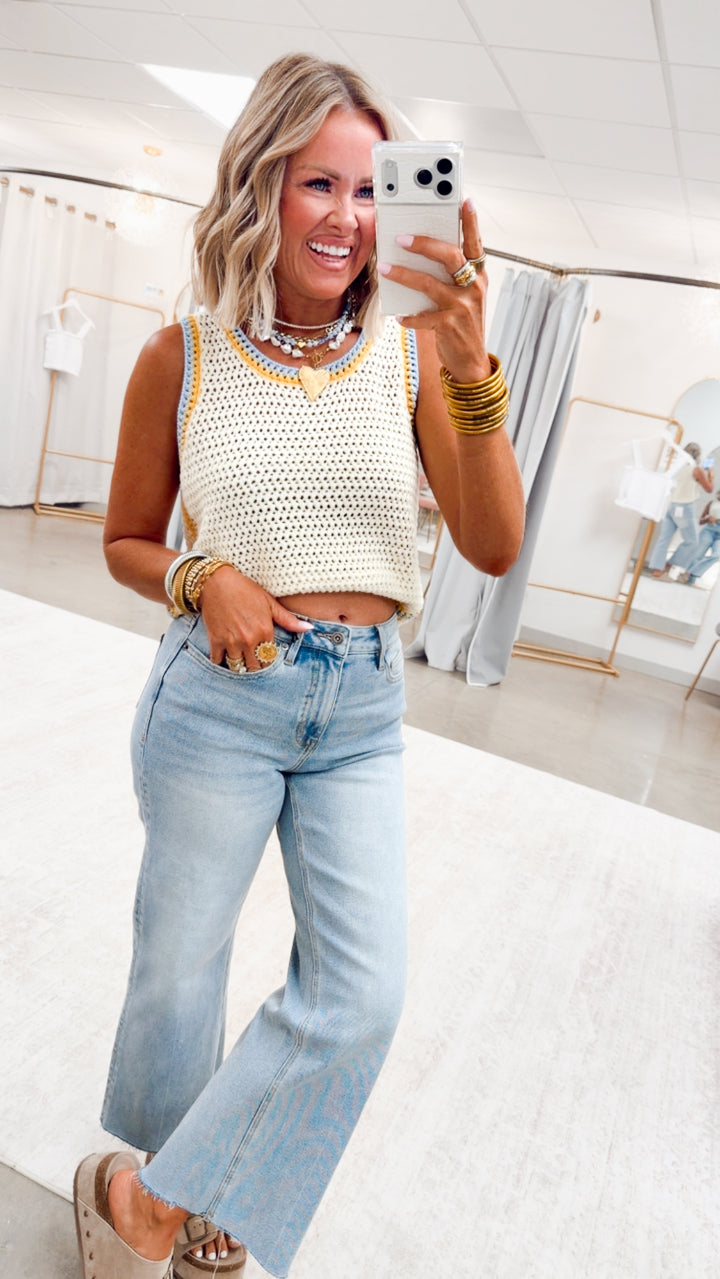 The Sunbeam Crochet Tank-Butter