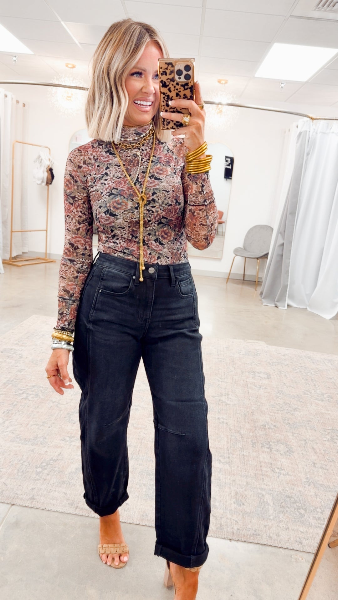 Stetson Barrel Cuffed Jeans-Black