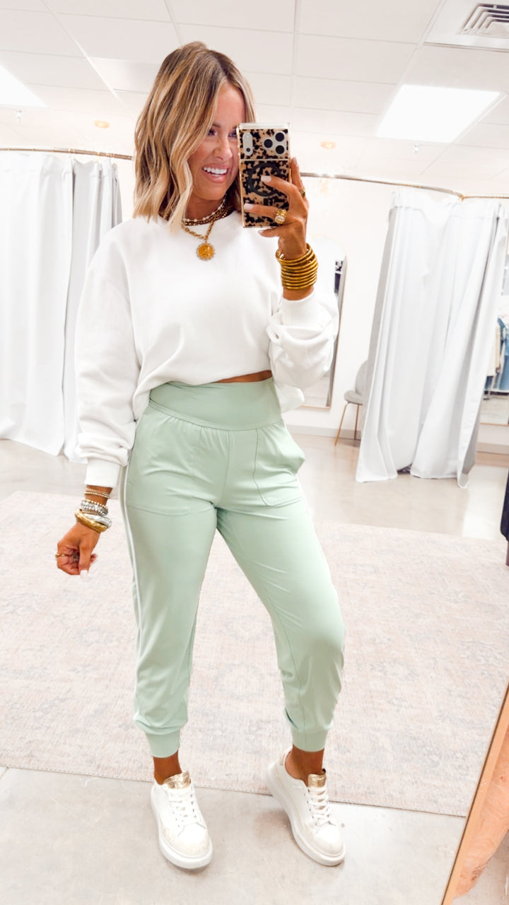 The Butter Flex Joggers-Mint Latte