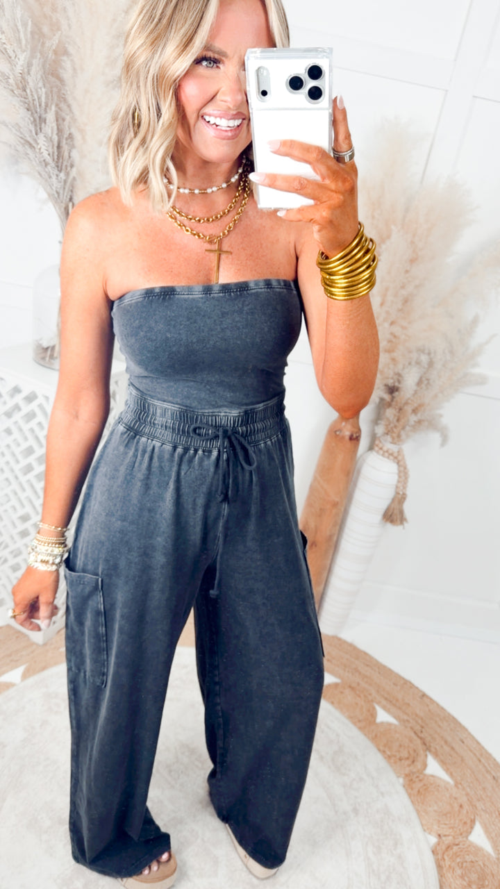 Coastal Ease Jumpsuit-Black