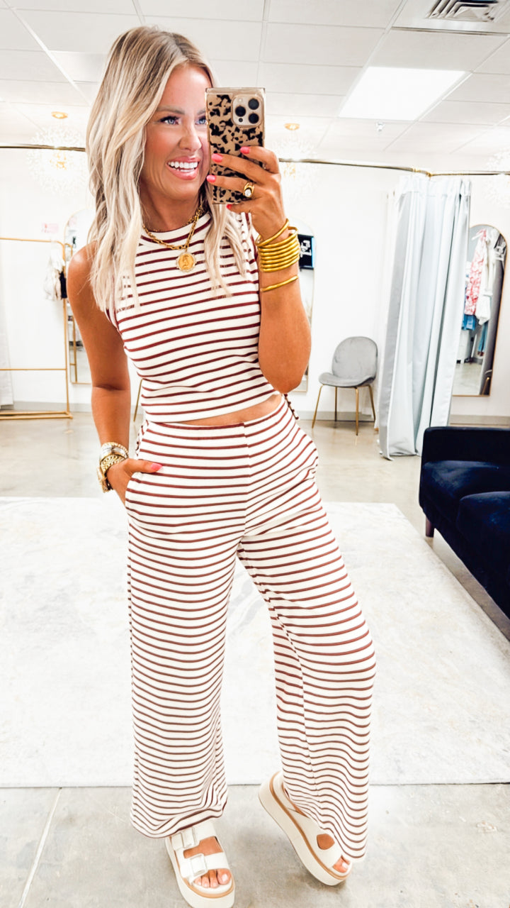 Capri Stripe Two-Piece Set