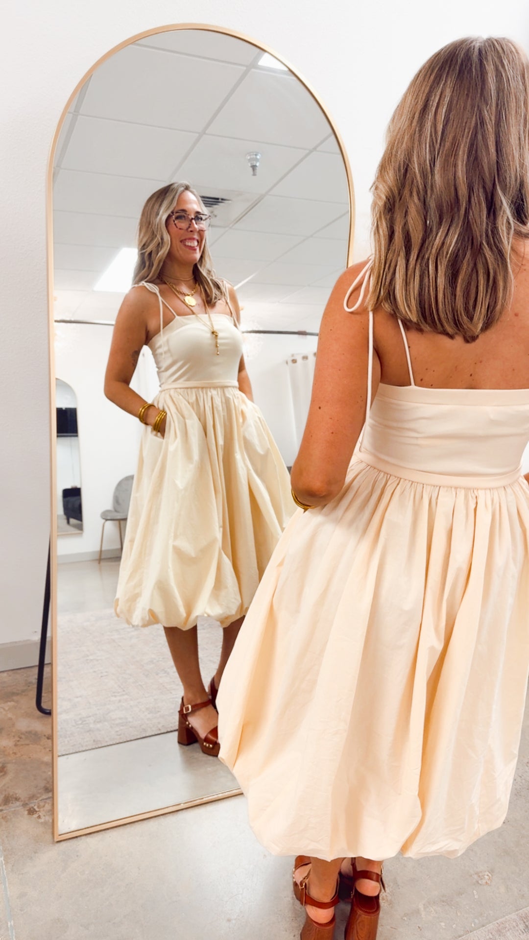 The Emmeline Midi Dress-Buttermilk