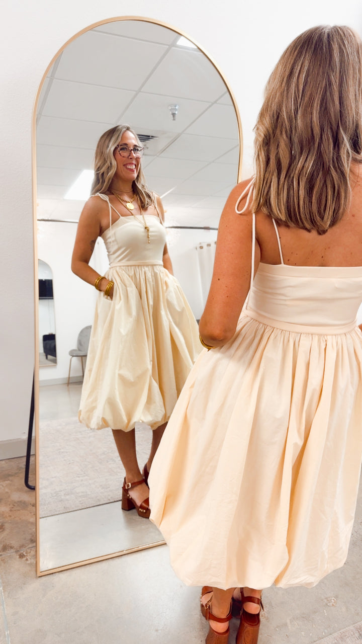 The Emmeline Midi Dress-Buttermilk