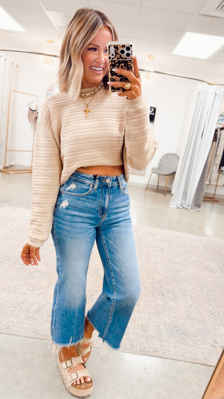 The Rowan Raw Hem Straight Jean