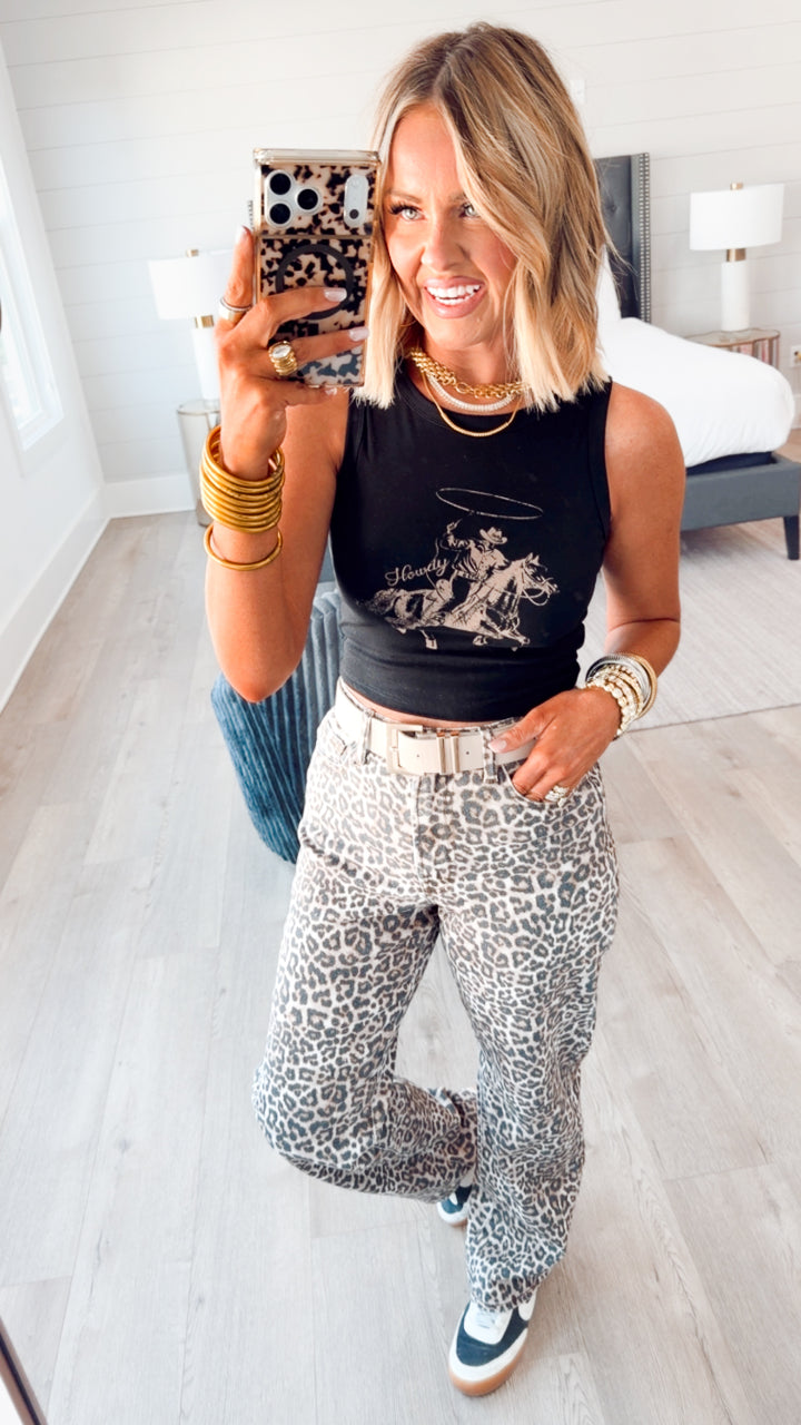 Saddle Up Tank-Black