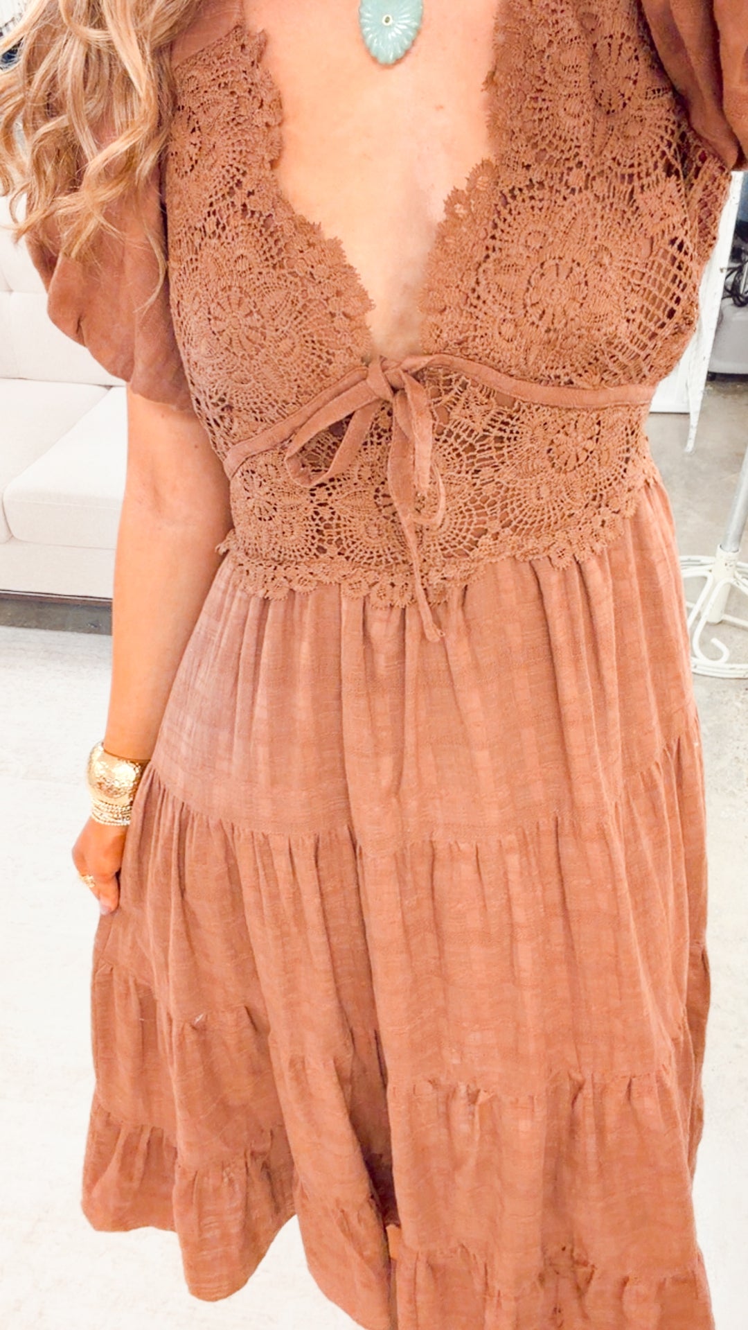 Charleston Charm Maxi-Brown