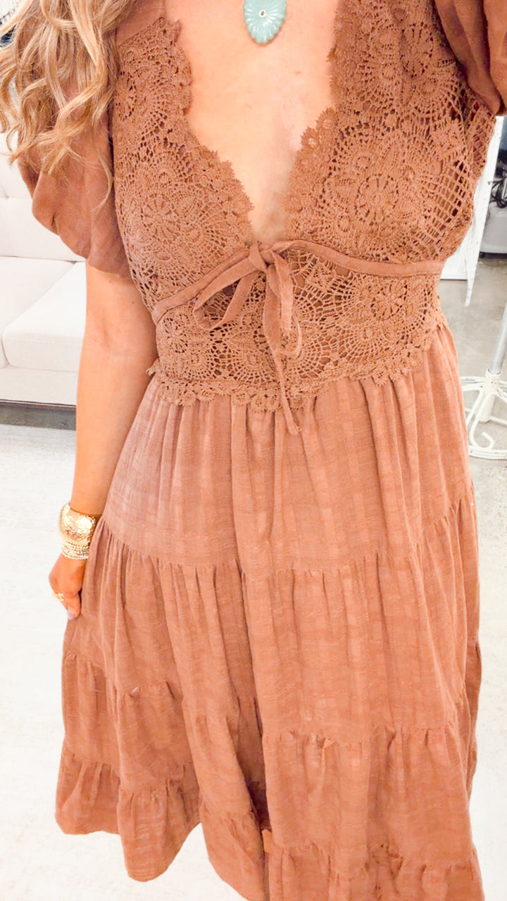 Charleston Charm Maxi-Brown