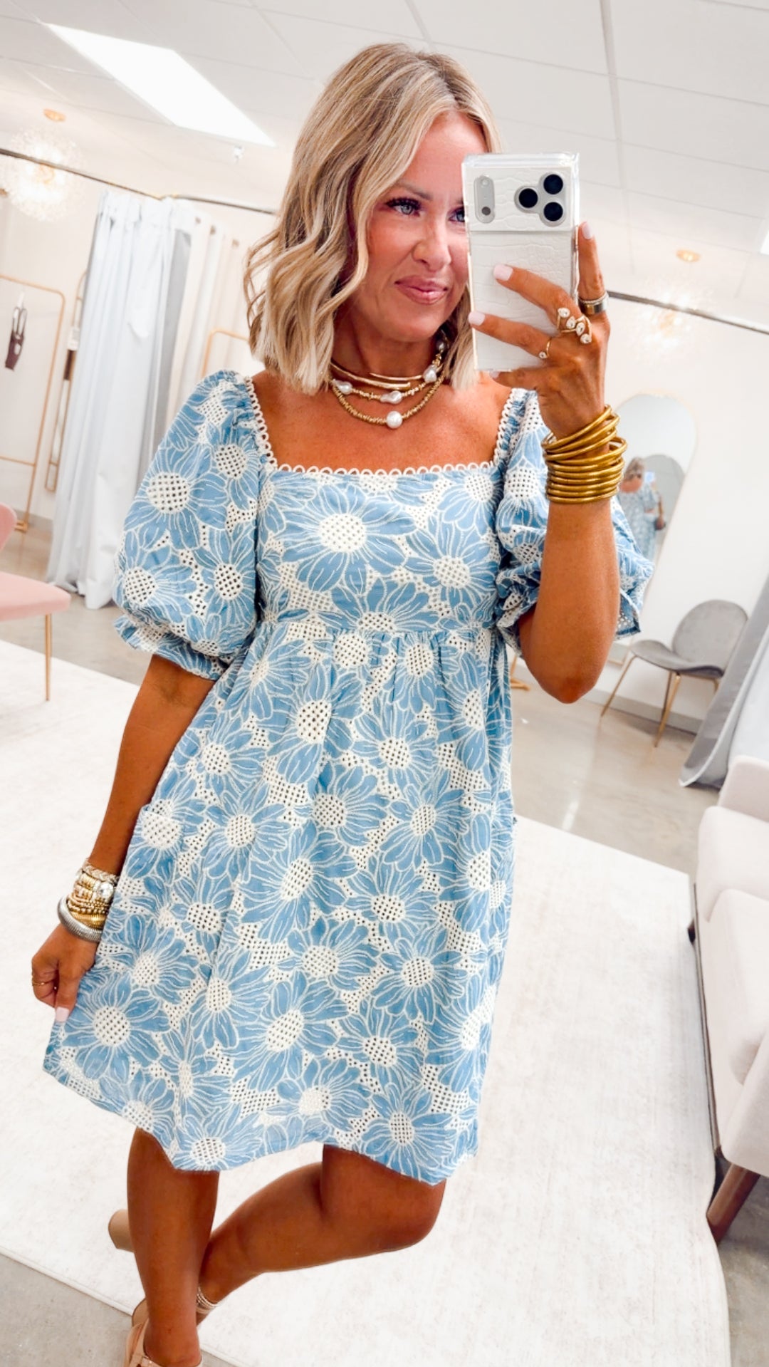 The Bluebell Bliss Mini Dress