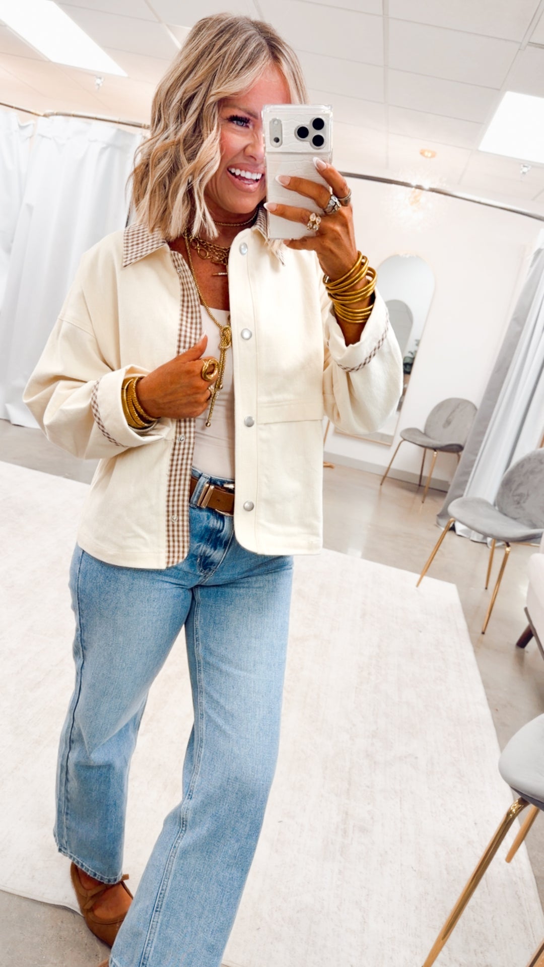Gingham Luxe Jacket