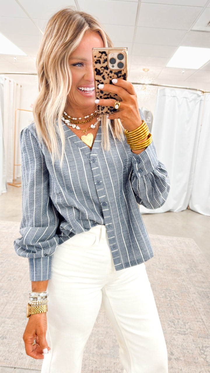Piper Pinstripe Top