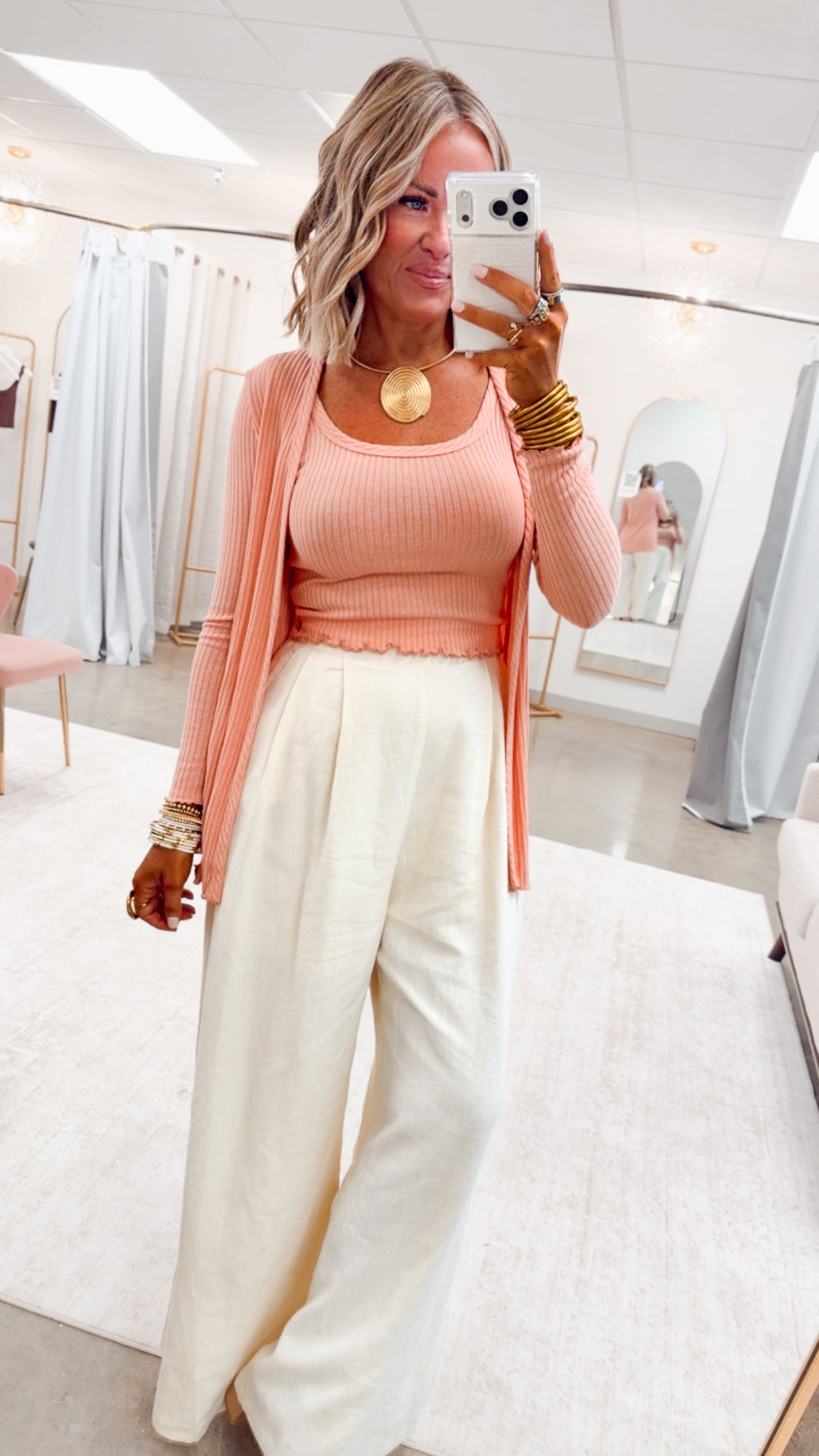 Ribbed Cardigan Tank Set-Mauve