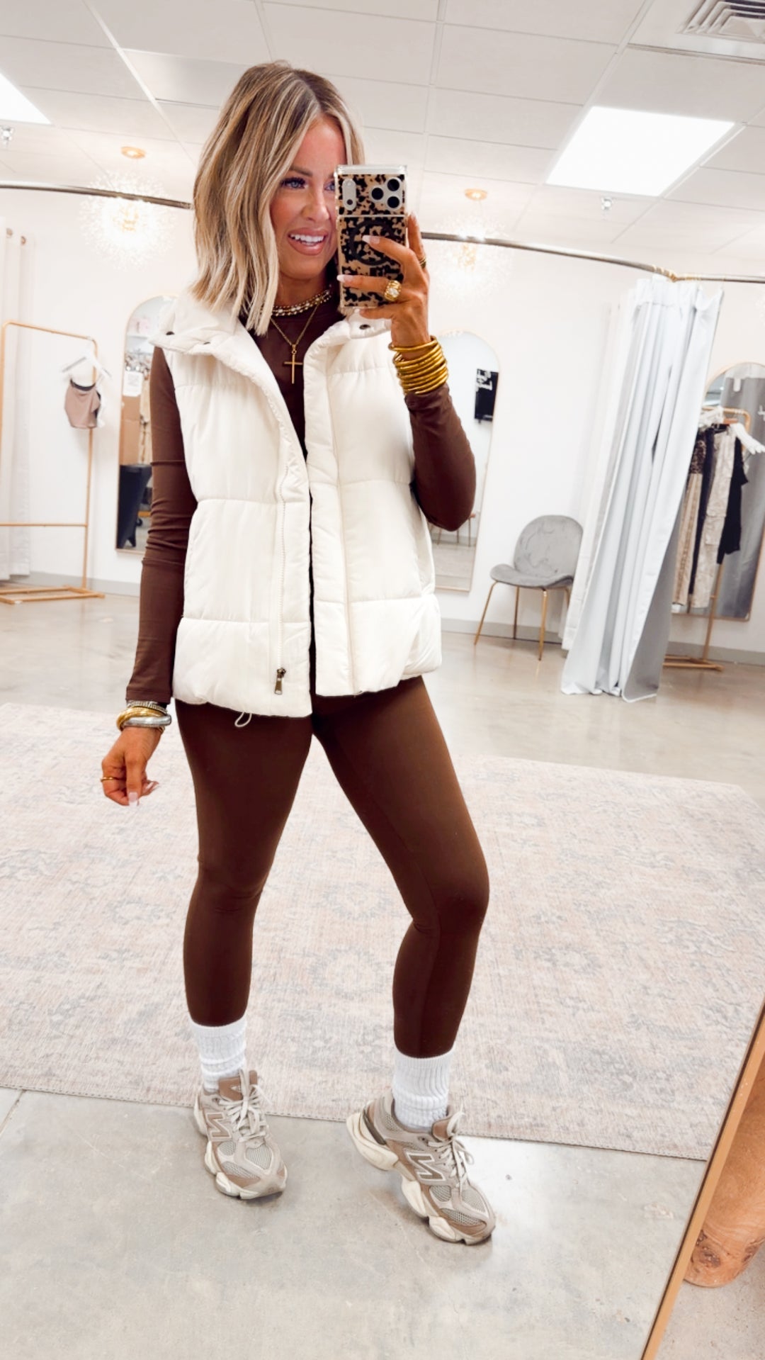 Summit Puffer Vest-Ivory