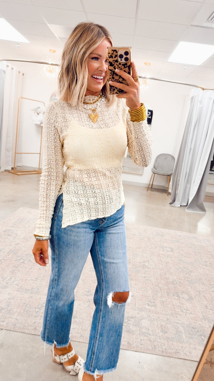 Rosalie Boatneck Top-Cream