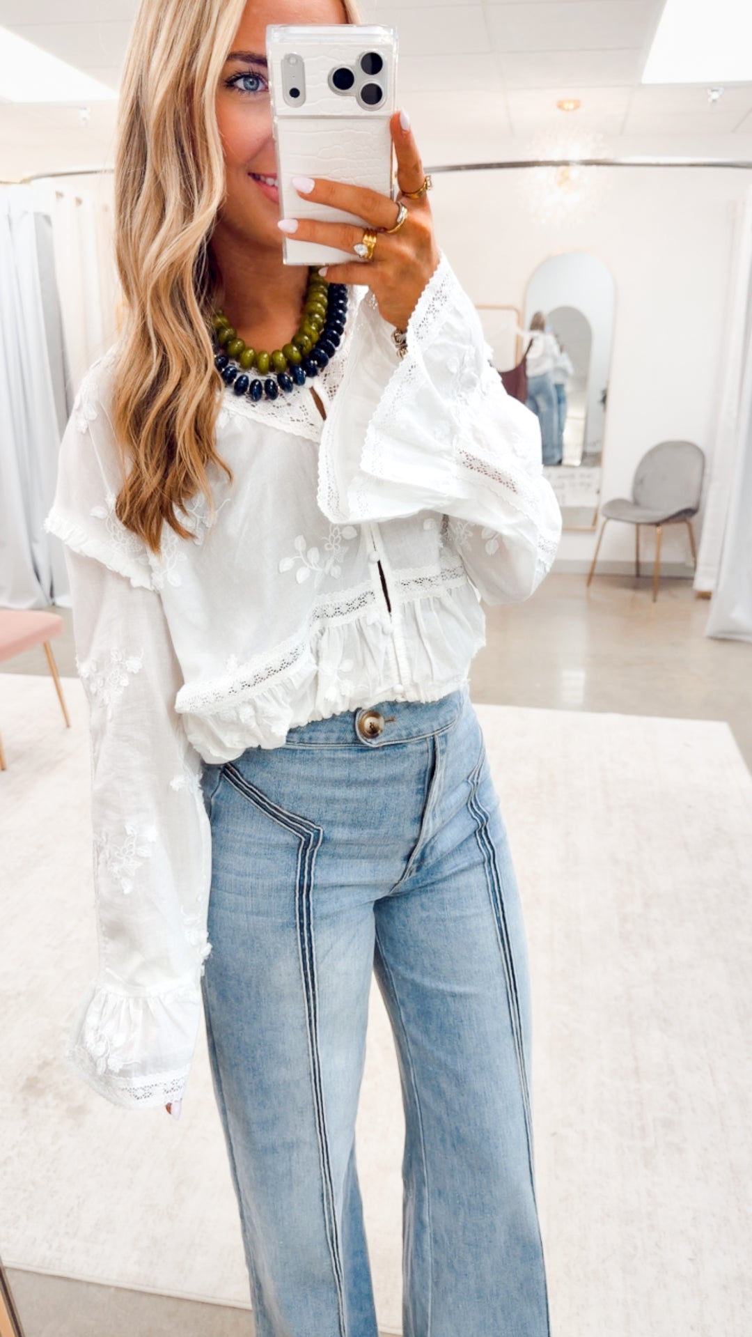 The Heirloom Embroidered Blouse-White