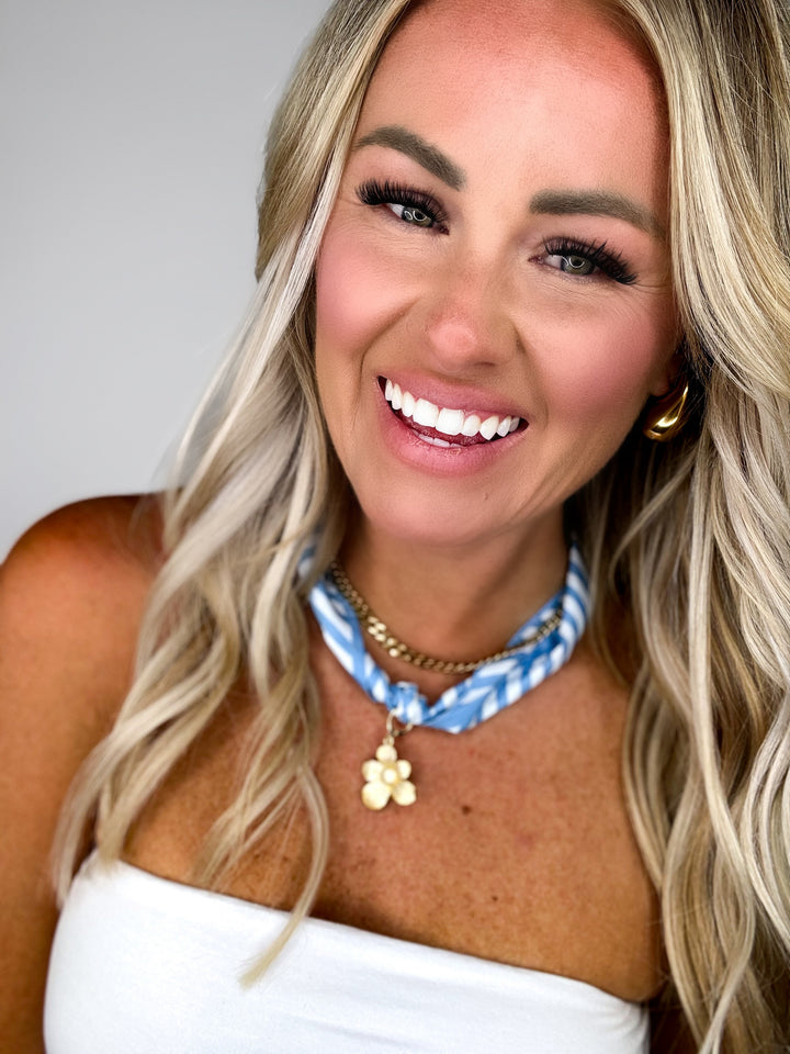 Spring Is Here Charm Necklace Scarf