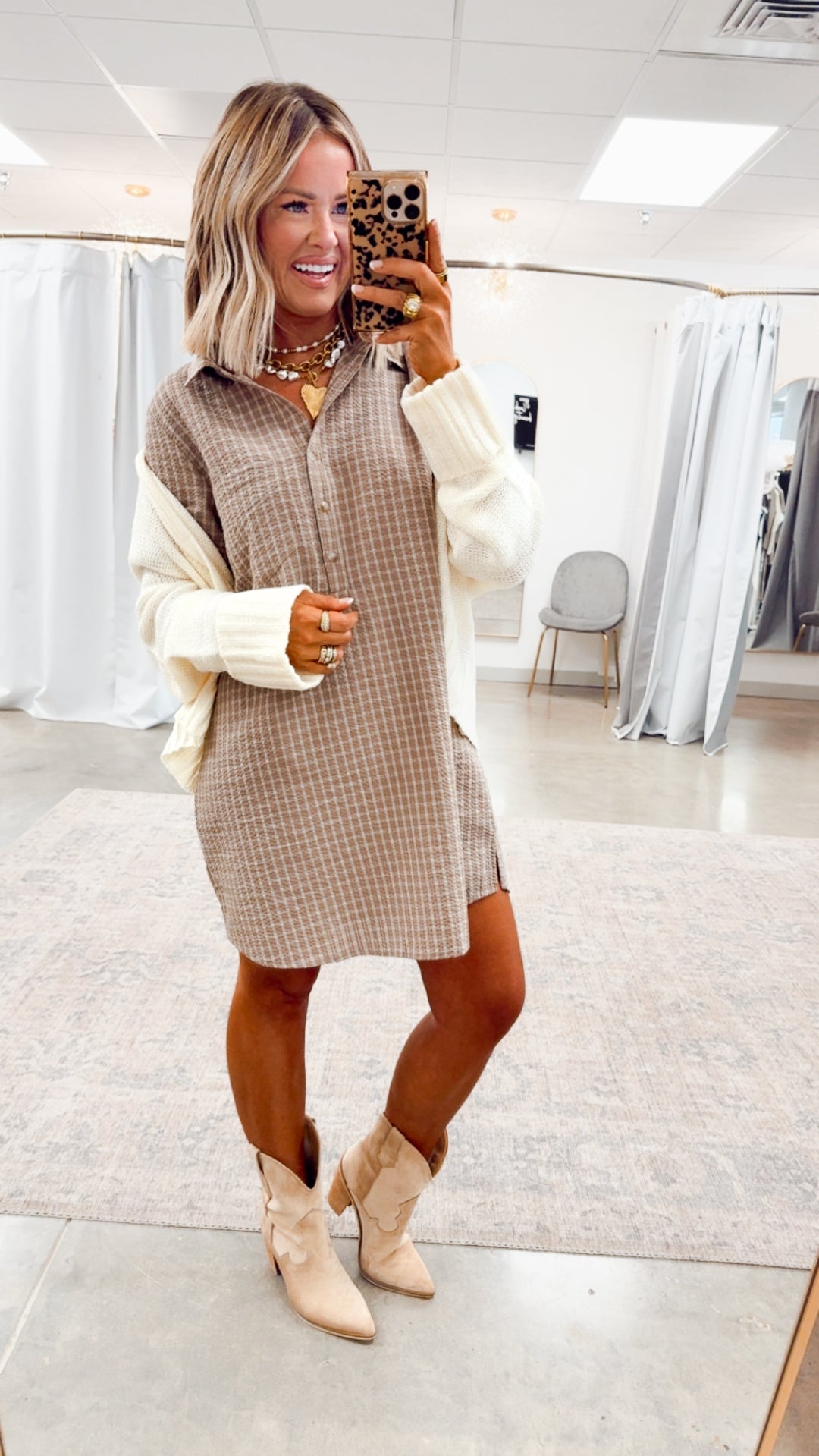 Brooklyn - Beige Ankle Boot