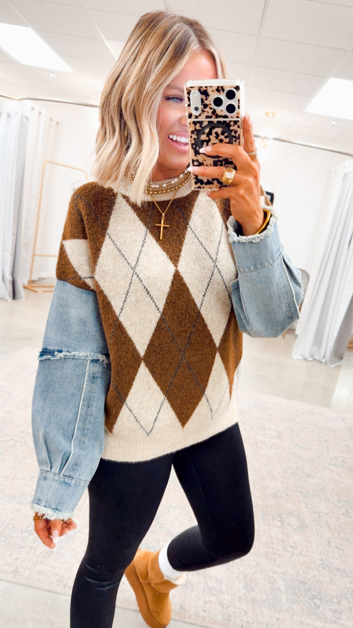 The Brixton Argyle Block Sweater