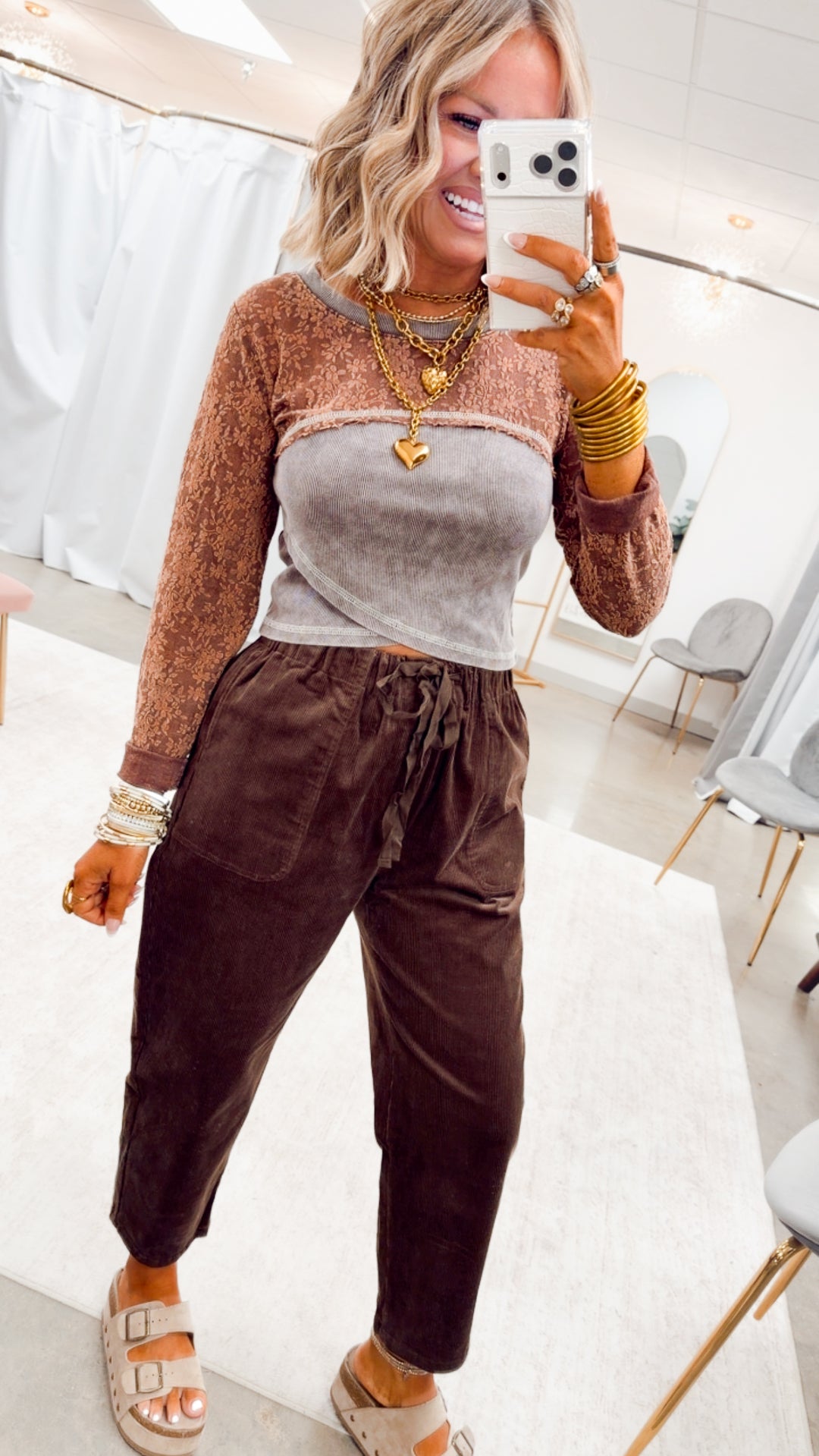 The Gracyn Corduroy Pants-Chocolate