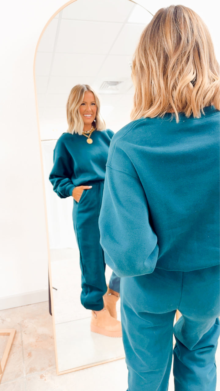 Lounge Ease Set-Deep Green