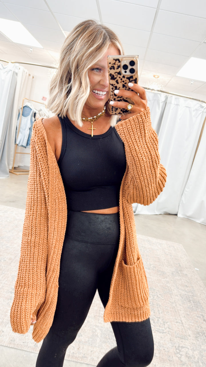 Hollow Pines Cardigan-Burnt Topaz