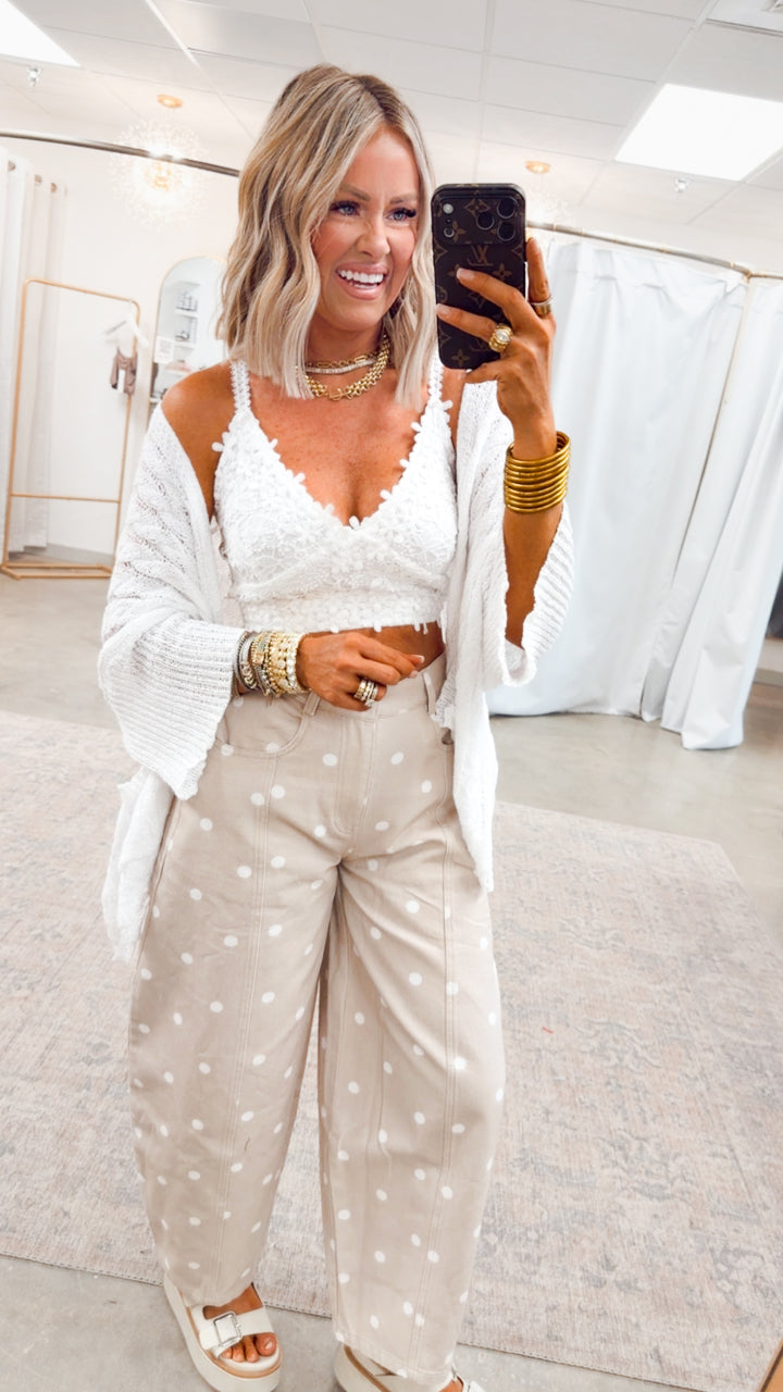 Wanderlace Bralette Top-White