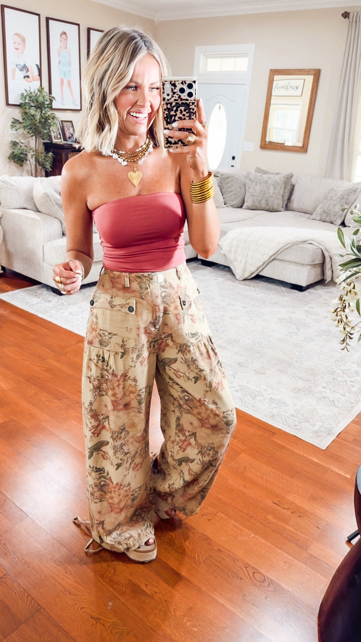 The Rosalie Floral Denim Pants