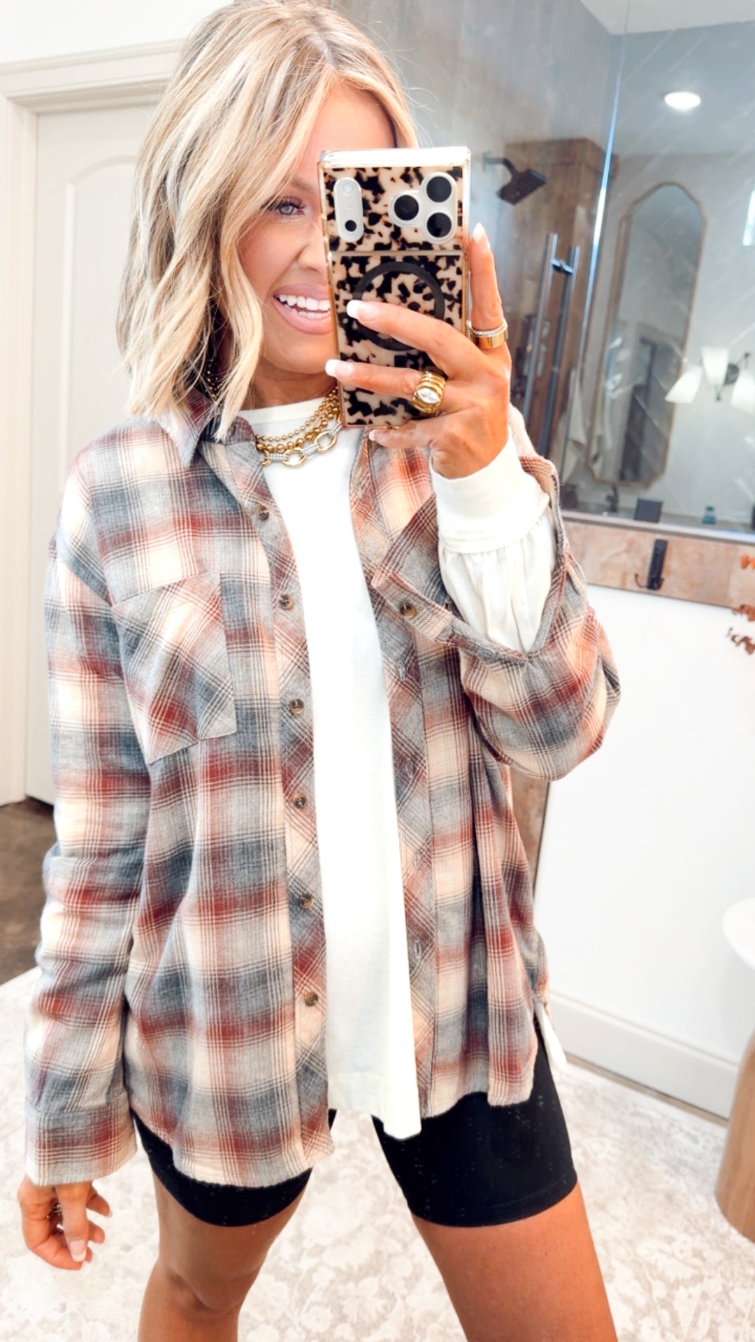 The Arden Plaid Top