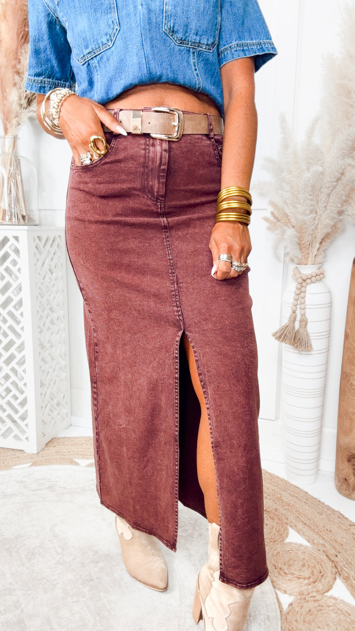 Wren Maxi Skirt-Plum