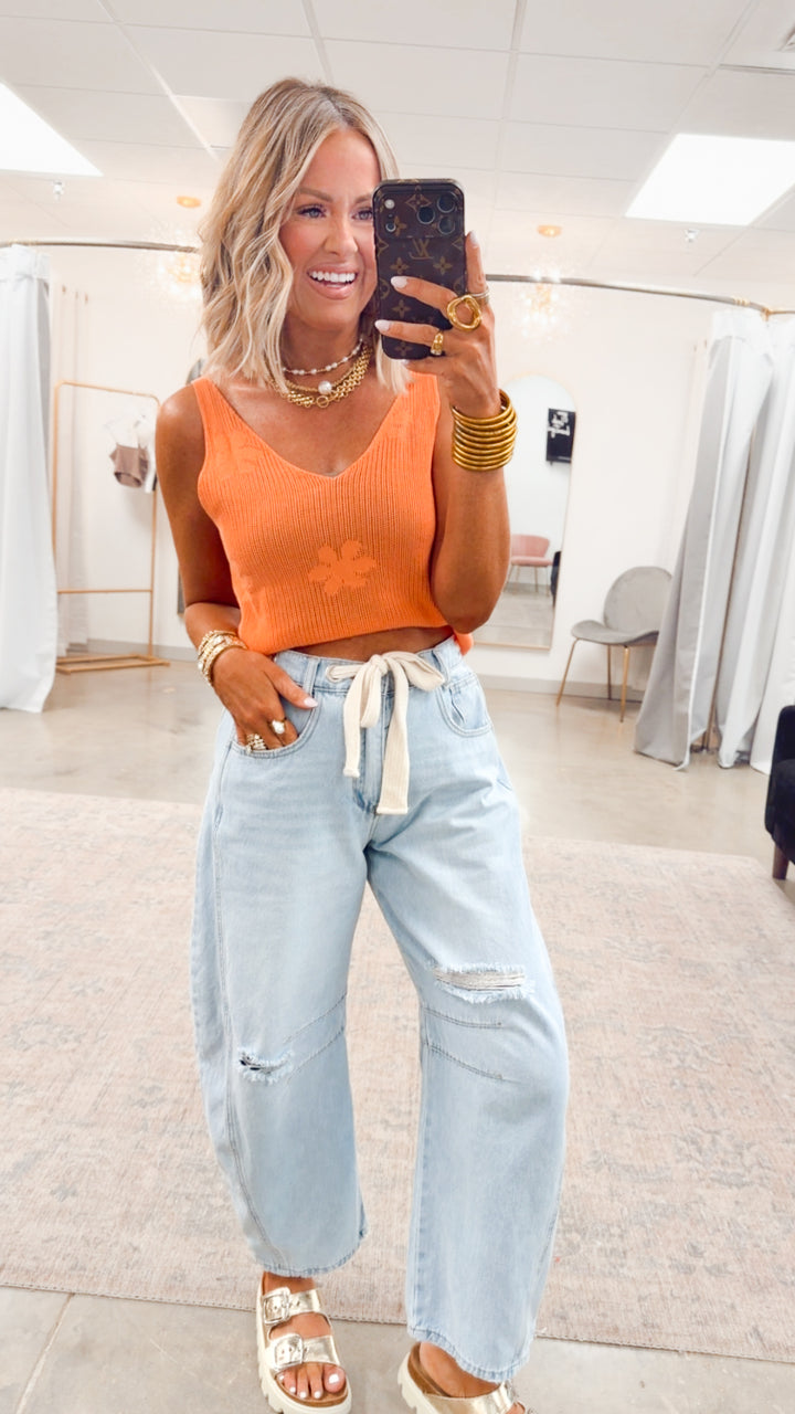 Daisy Floral Sweater Top