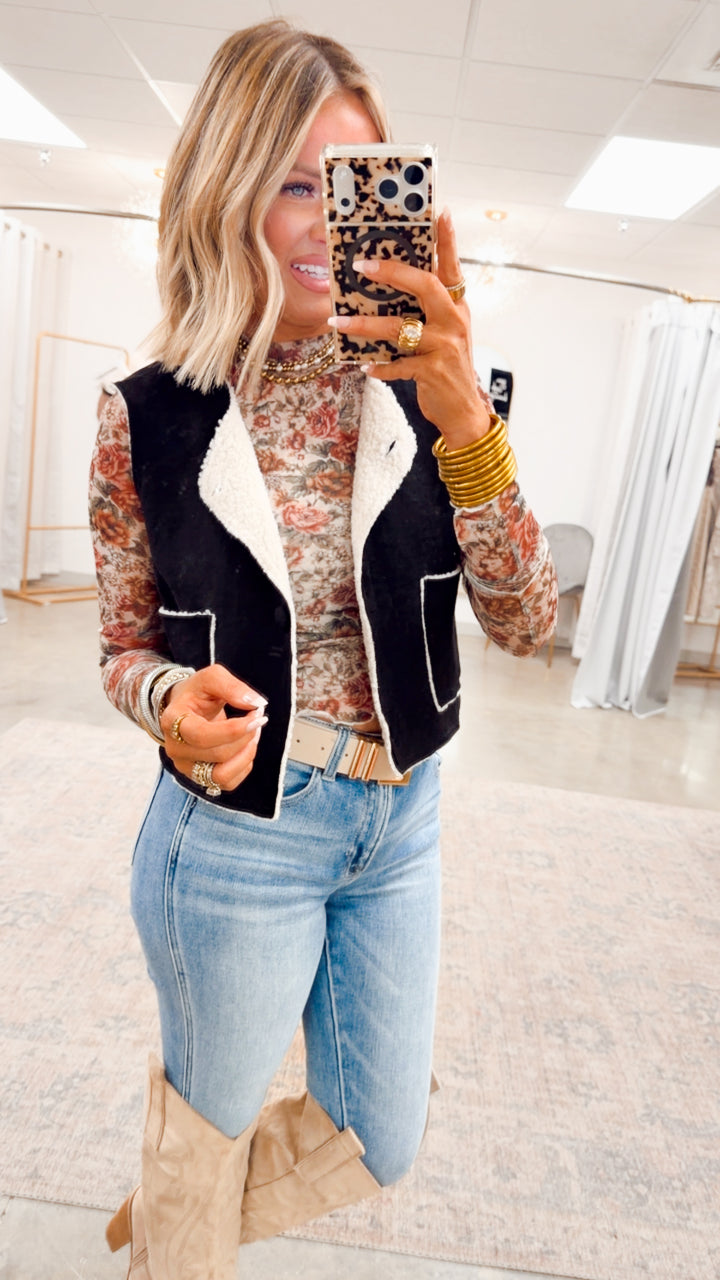 Dreamy Plush Vest-Black