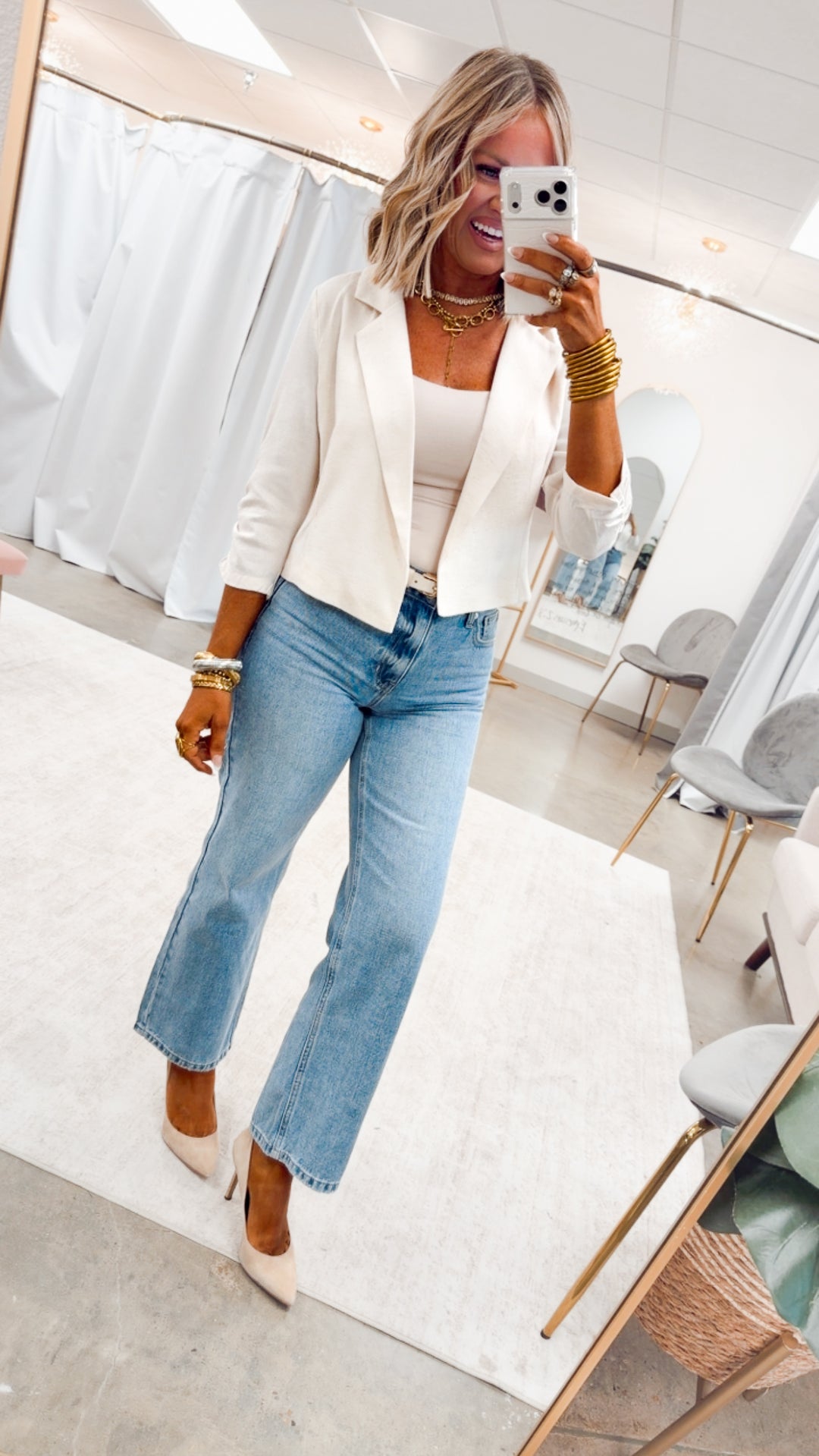 The Linen Theory Blazer-Natural