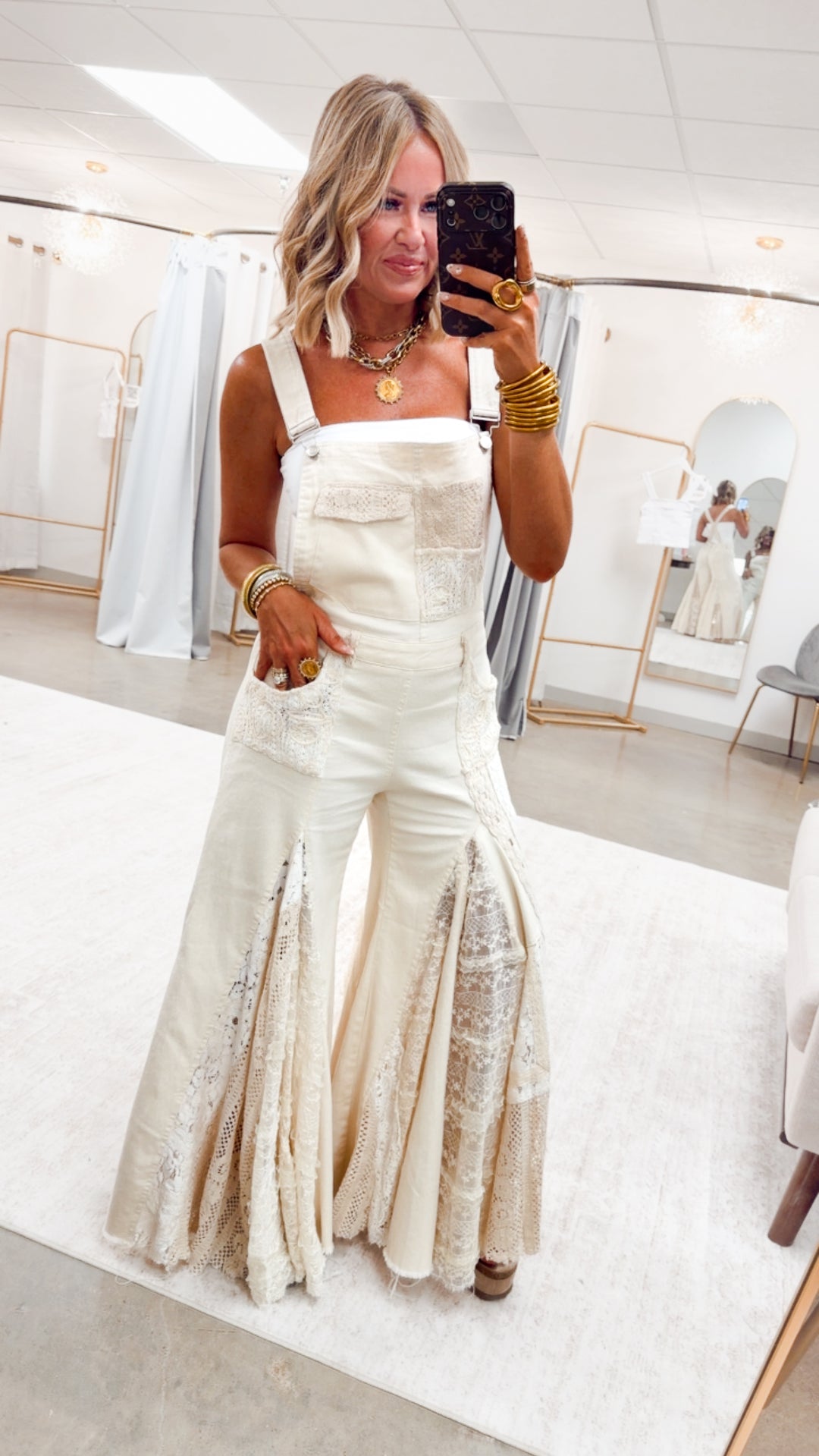 Lace & Ivy Wide Leg Overalls