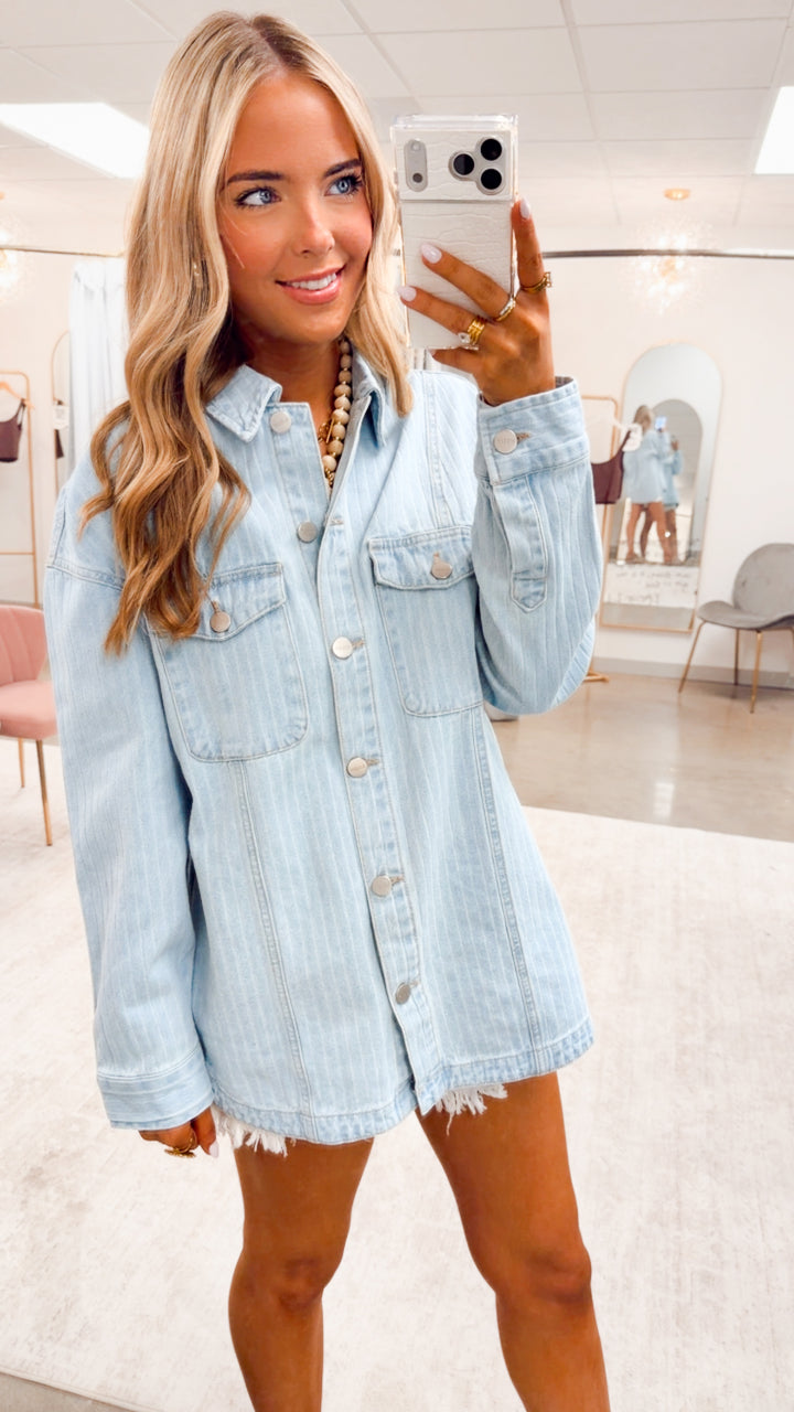 The Lawson Striped Denim Jacket
