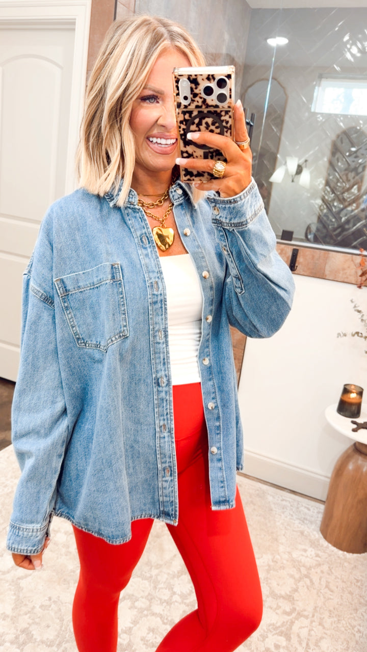 Parker Washed Denim Top