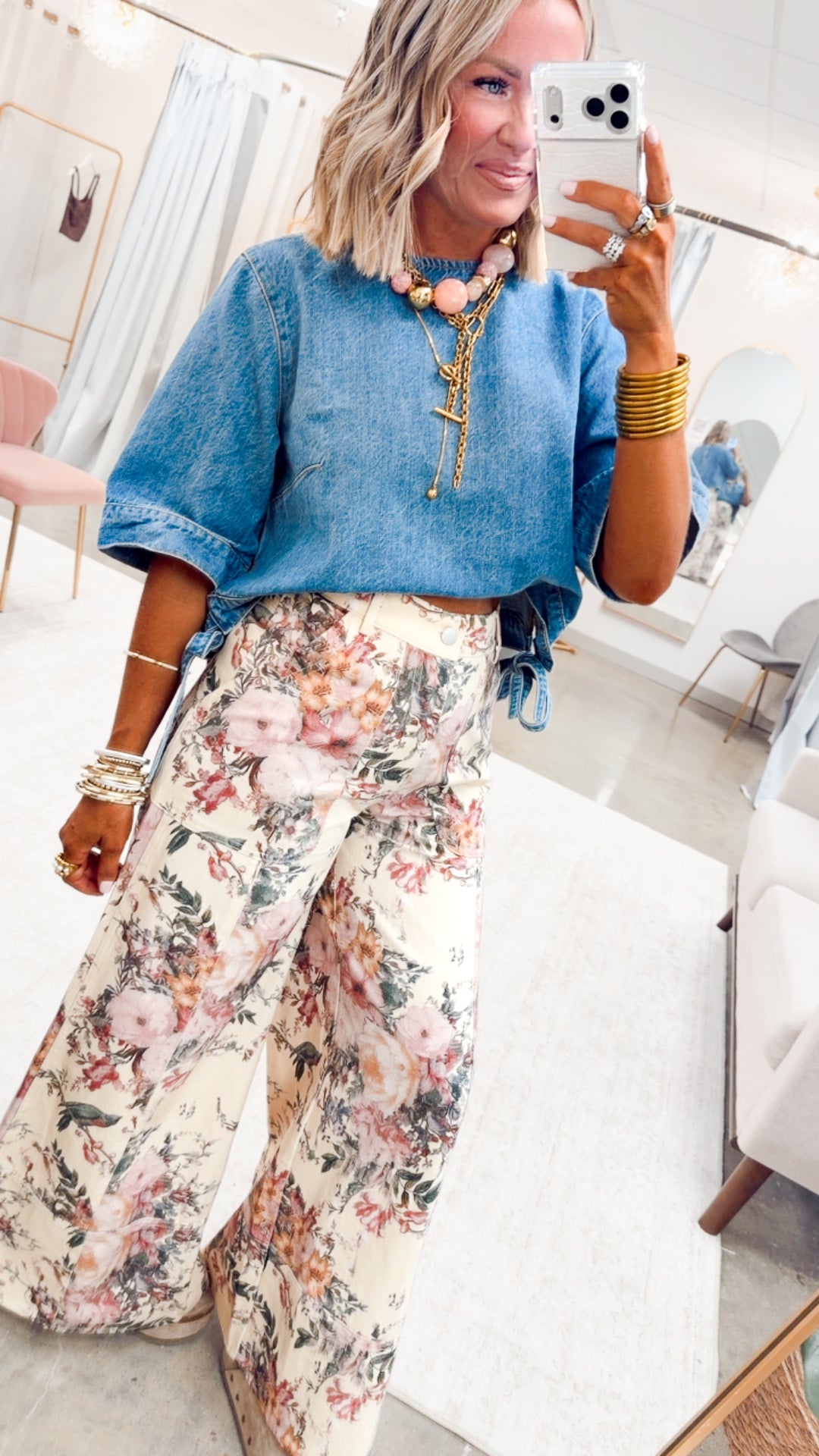 The Amarillo Sky Denim Top