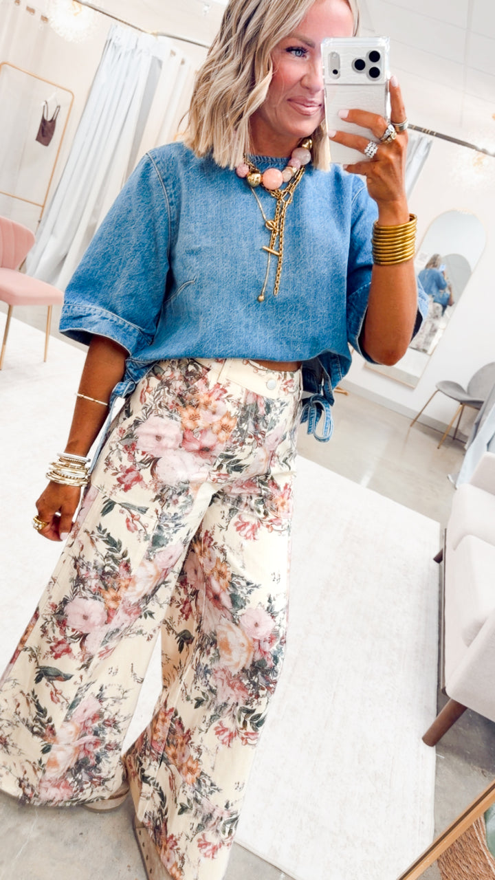 The Amarillo Sky Denim Top