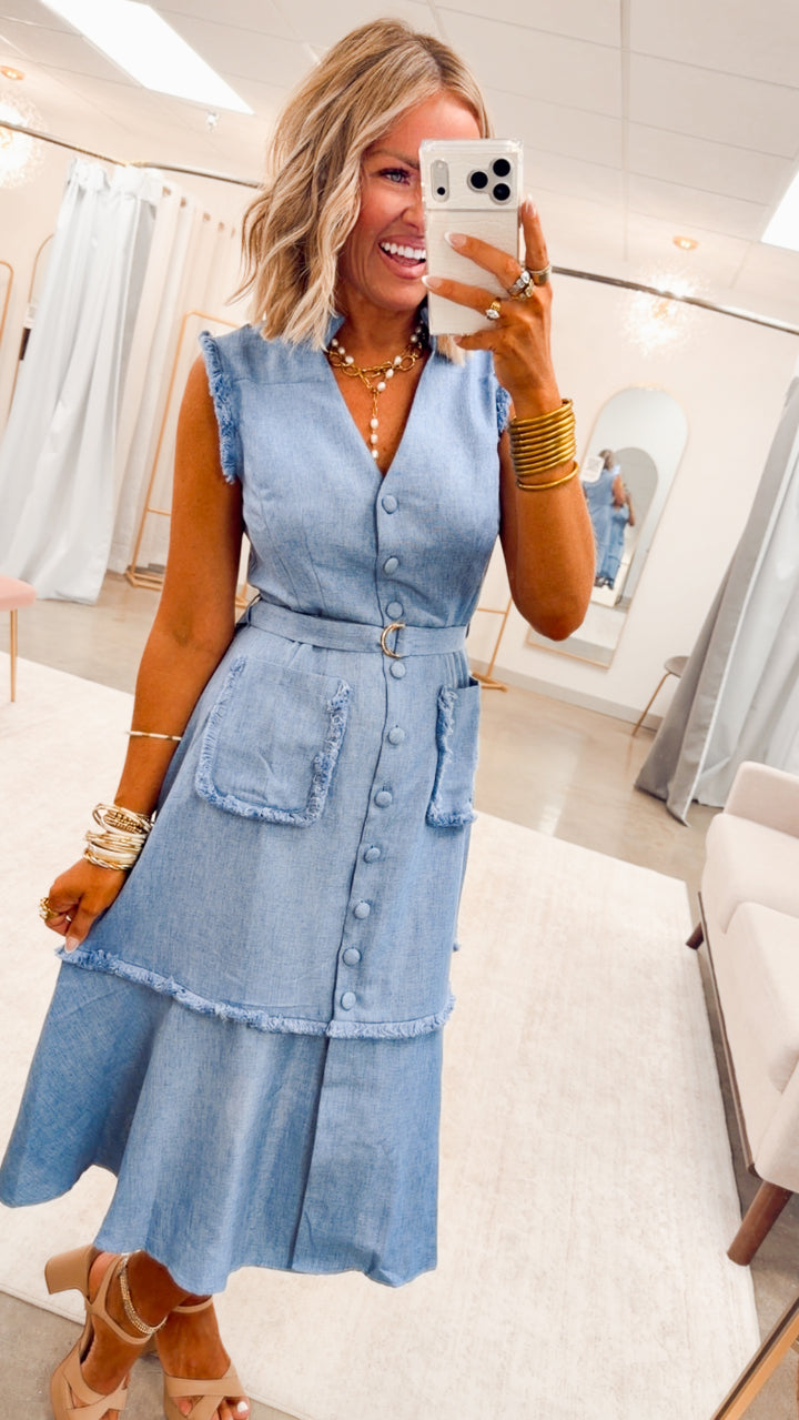 The Southern Charm Fringe Midi Dress
