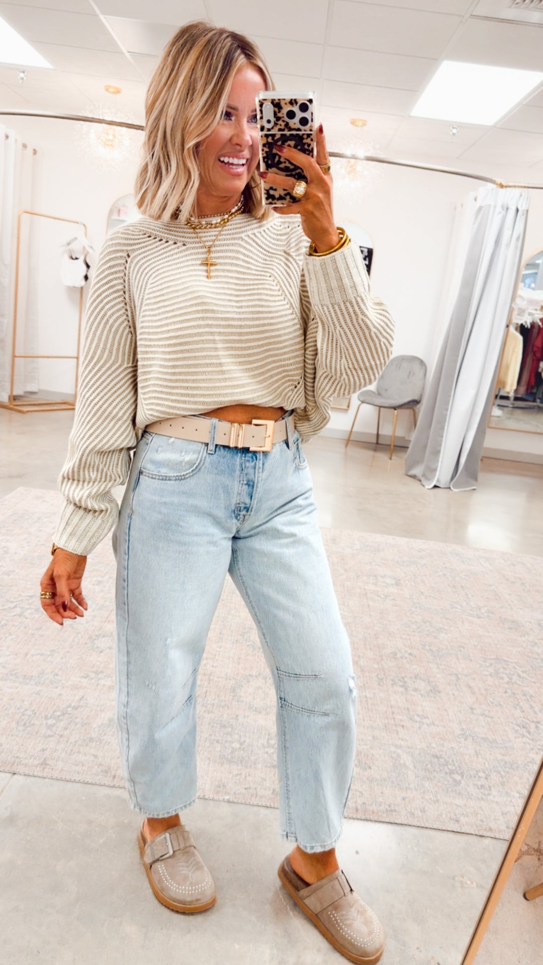 Tessa Ribbed Sweater-Cream