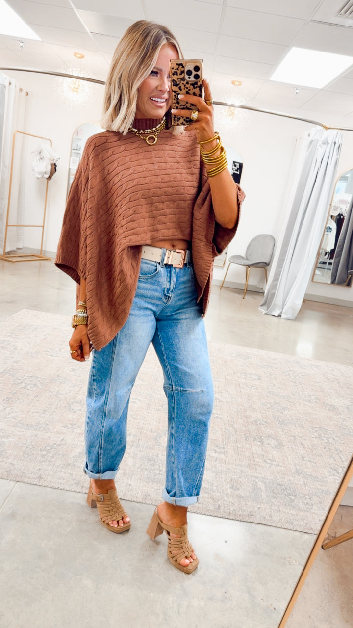 Amber Skies Poncho Sweater