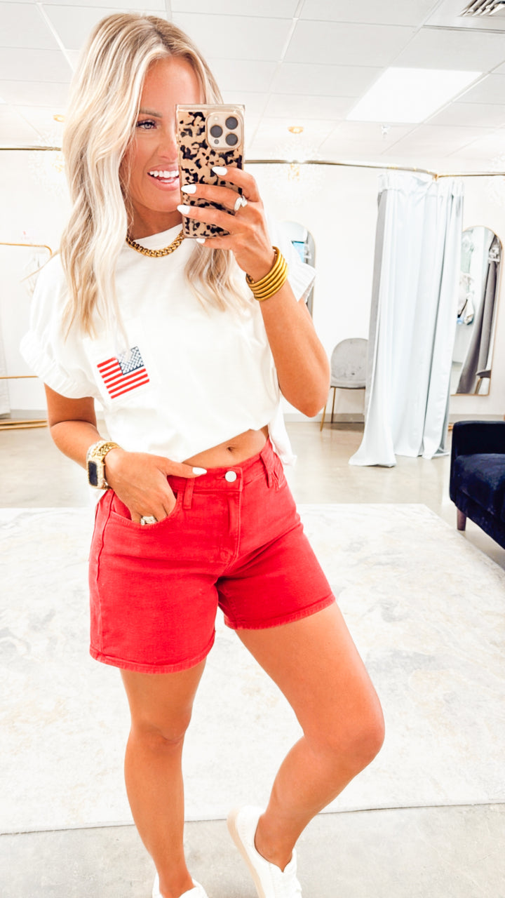 The All American Drop Shoulder Tee
