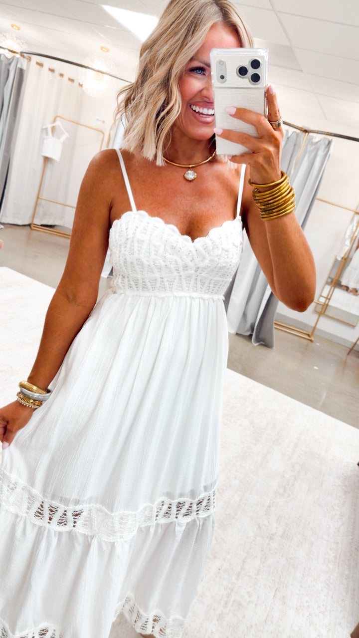 The Aurelle Crochet Maxi Dress
