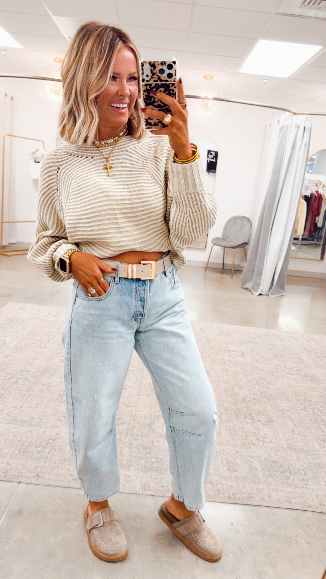 Tessa Ribbed Sweater-Cream